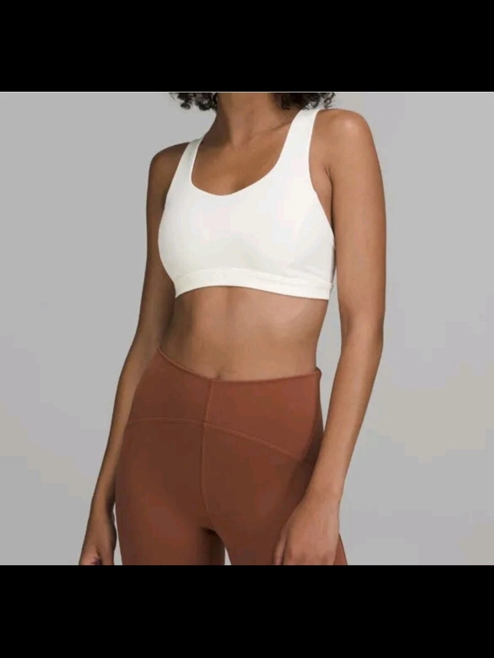 Lululemon Free to Be Serene Scoop Neck Sports Bra - White SZ 10